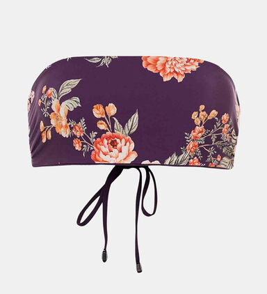 Dark Grape Bandy Bandeau Bikini Top