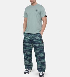 بنطال كارجو ديناميكي للرياضيين بمزيج قطن