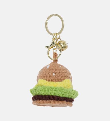 Crochet Burger Key Chain