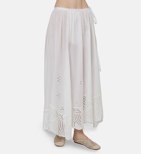 Beatrice B Cotton Embroidered Maxi Skirt, Model View