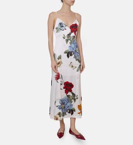 فستان جولييتا فضفاض بطول متوسط مزين بأزهار