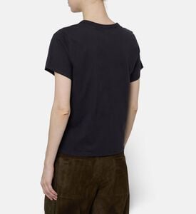 Ba and Sh Cotton Embellished T-shirt, Dark-grey, L, Model View