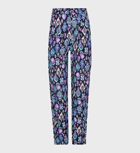 بنطال عالي الارتفاع بتفاصيل عرقية