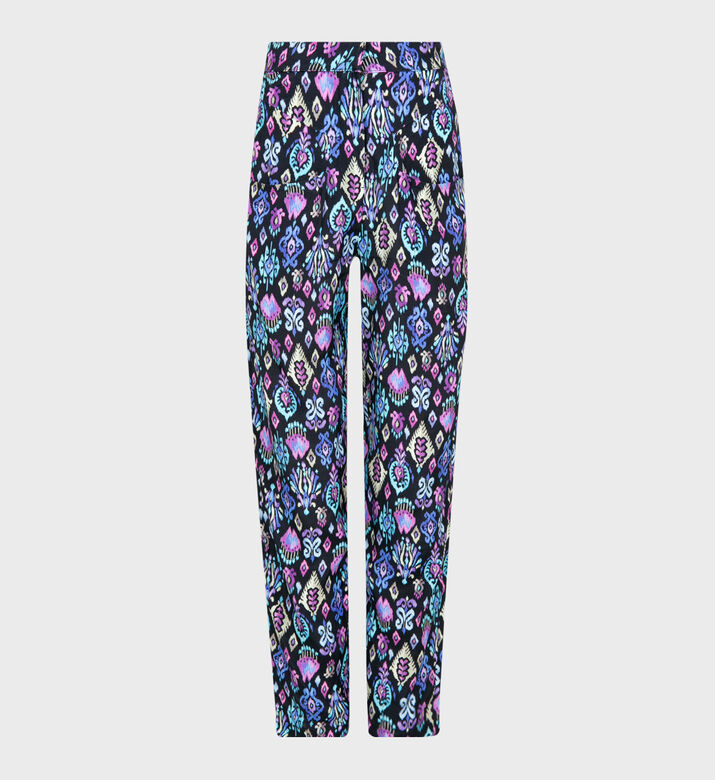 بنطال عالي الارتفاع بتفاصيل عرقية