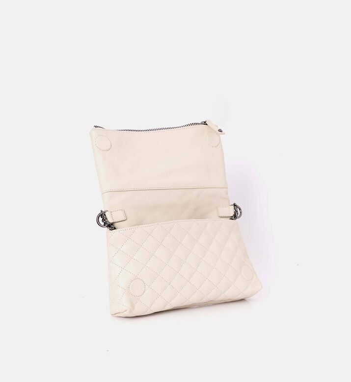 The Kooples All-over Skull Studs Quilted Crossbody Bag, Cream, Packshot View