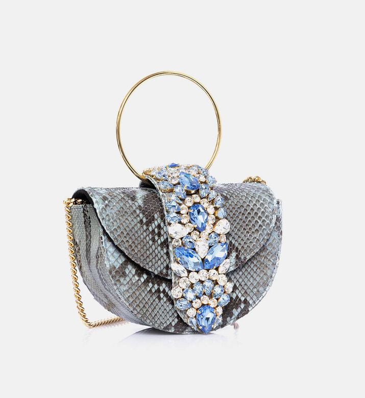 Crystal-embellished Snake Skin Bag Crystal-embellished Snake Skin Bag