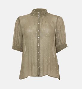 قميص قصير الأكمام بطبعة على كامله