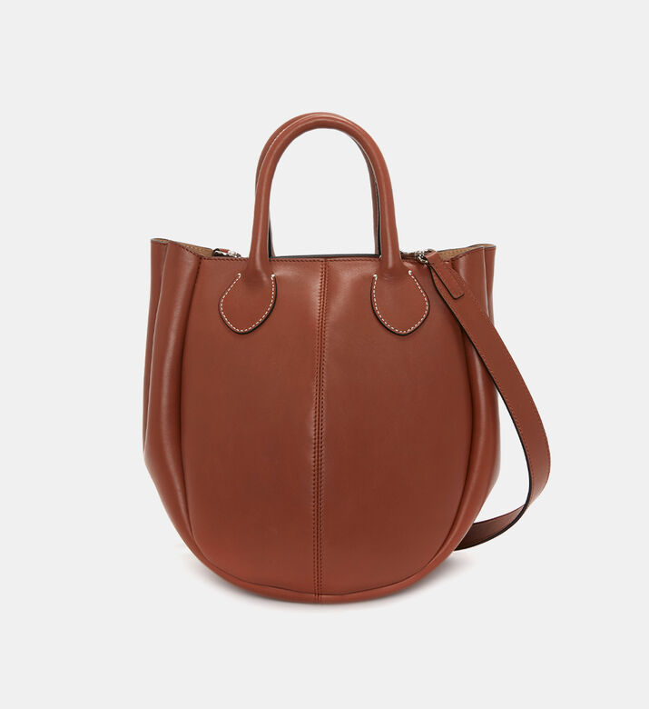 Small Punch Leather Tote Bag