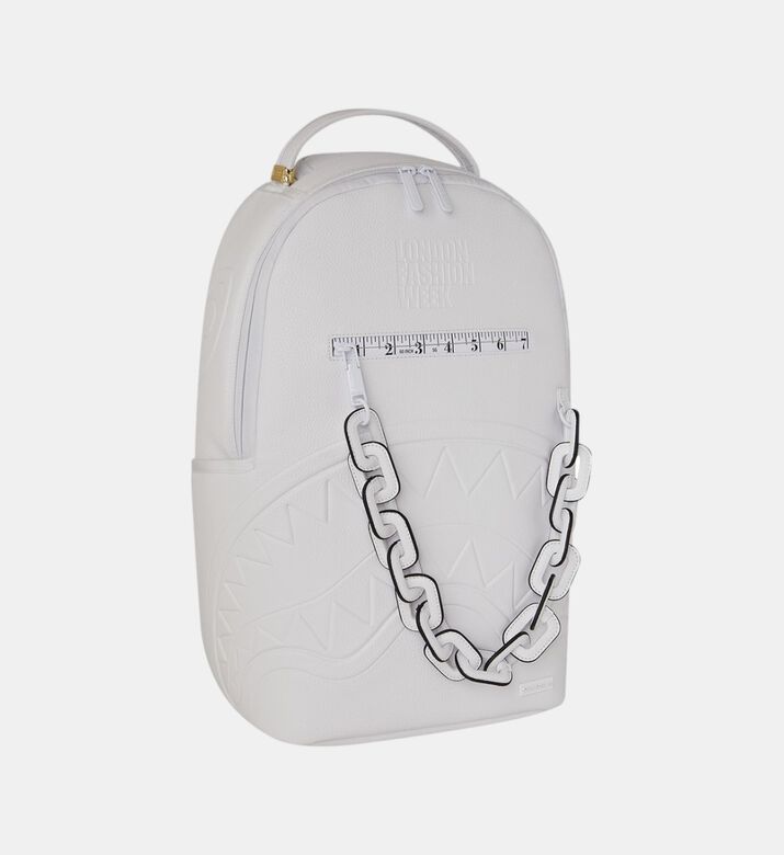 Sprayground Backpack White Leather Chain, Packshot View