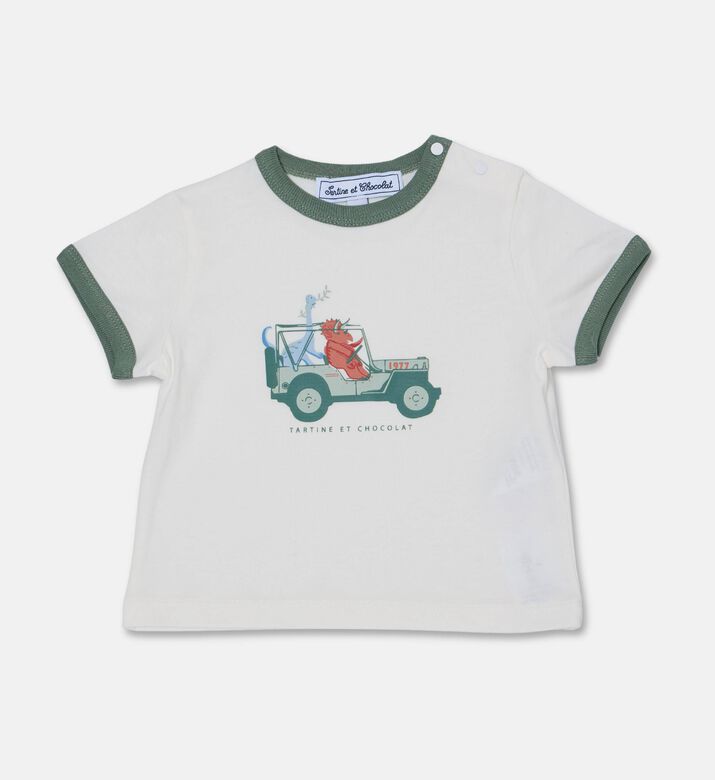 Tartine et Chocolat Printed Sporty T-shirt, Beige, 12m, Packshot View