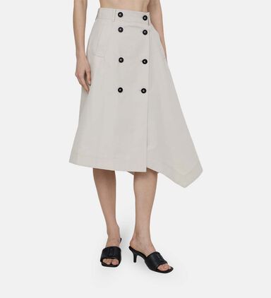 Maxi Button Closure Skirt