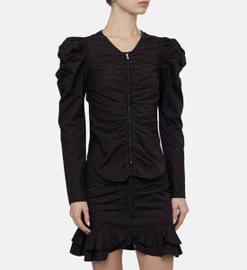 بلوزة بيناتيا قطن مجعد بسحاب