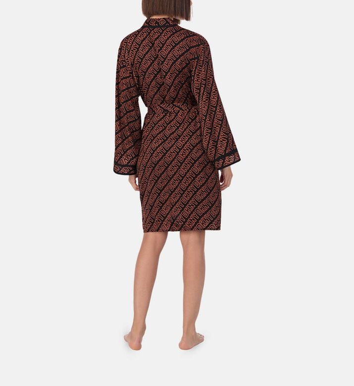 Satin Logo-print Robe