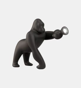 Qeeboo Kong Adjustable Arm Floor Lamp, Black, 56x35x58-cm, Packshot View