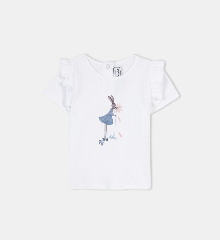 Cotton Rabbit-print T-shirt
