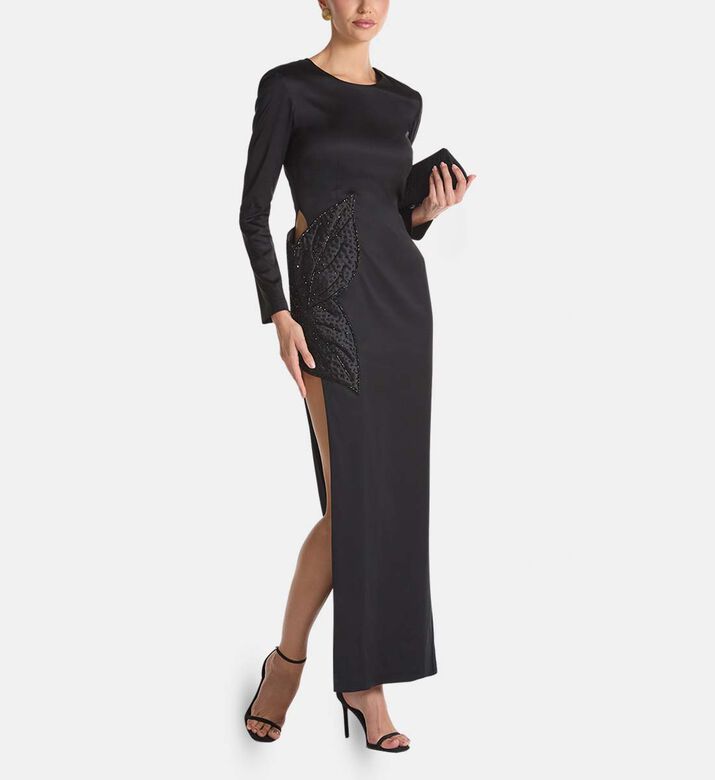 Savanna Dress, Black, S, Model View