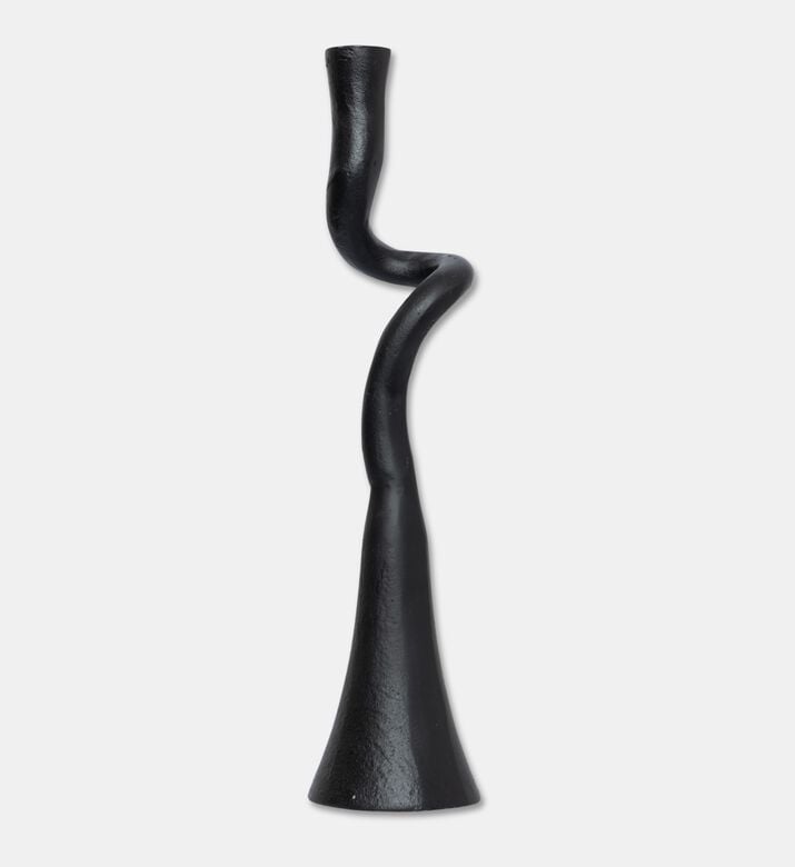 Home Deco and More Curved Single Taper Candle Holder, Packshot View