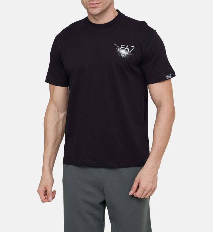 Cotton Chest Logo Crewneck T-shirt