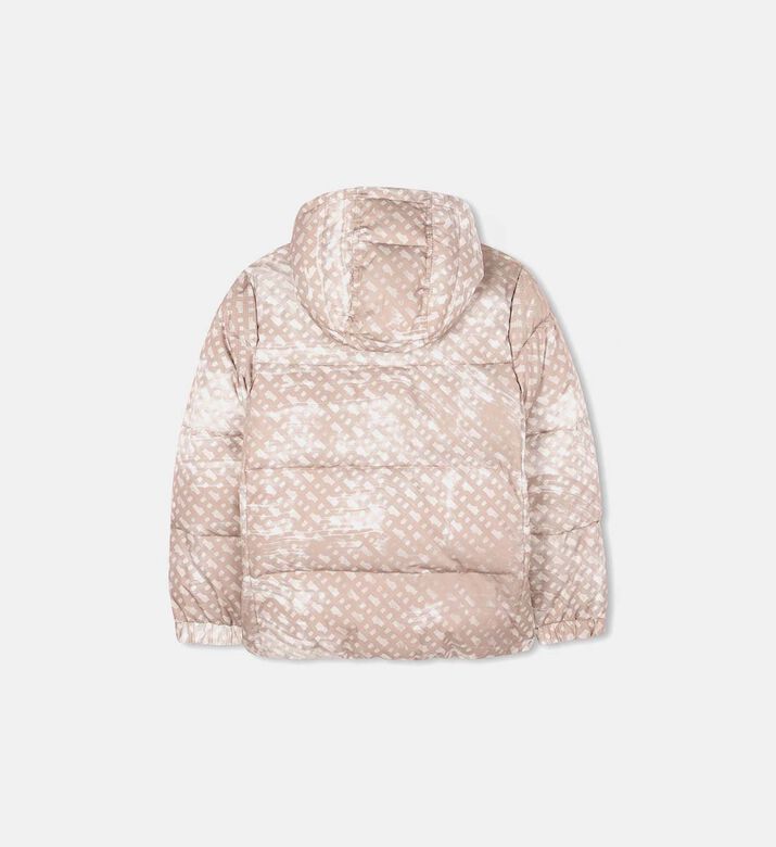 جاكيت منفوخة بنقشة أحرف العلامة