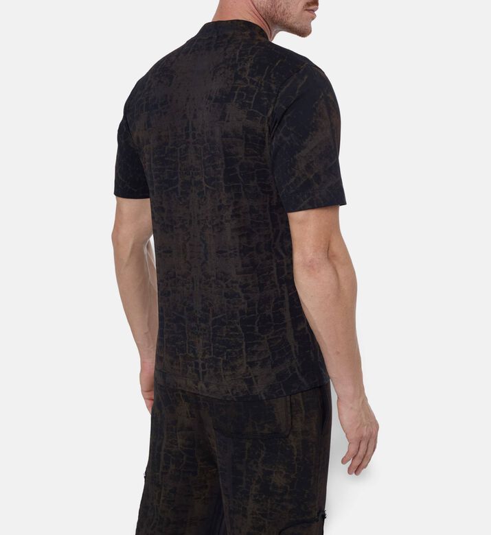 Etudes Embroidered Logo Acid-wash T-shirt, Model View