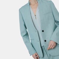 Lomg-sleeve Shawl Collar Blazer