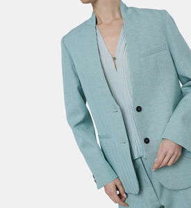 Lomg-sleeve Shawl Collar Blazer