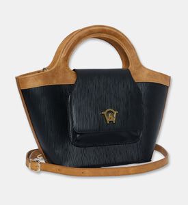 Manc Juliette Logo Plaque V-shaped Mini Tote, Black, Packshot View