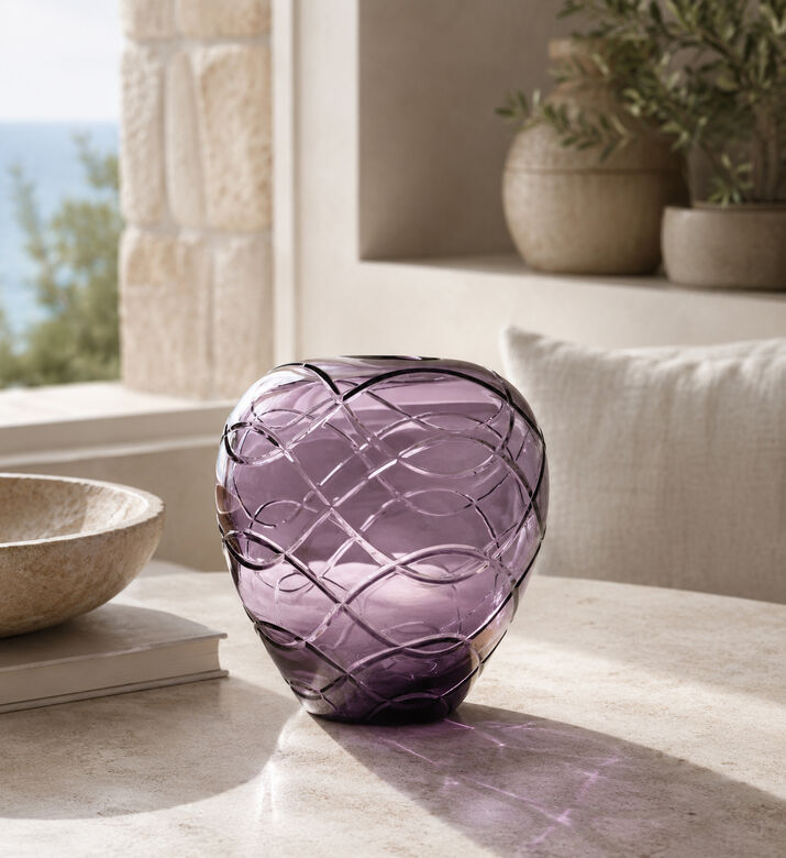 Duccio Di Segna Crystal Infinity Vase Orcio Grey, Packshot View