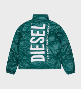 سترة منتفخة مطبوعة بشعار الصبي