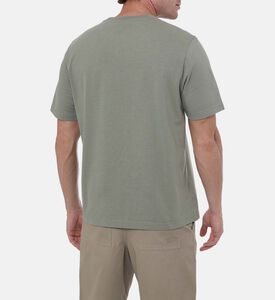 تيشيرت قطن بياقة دائرية وأكمام قصيرة