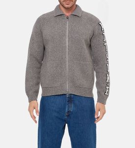 Maison Kitsune Knit Zip-fastening Long-sleeve Jacket, Model View