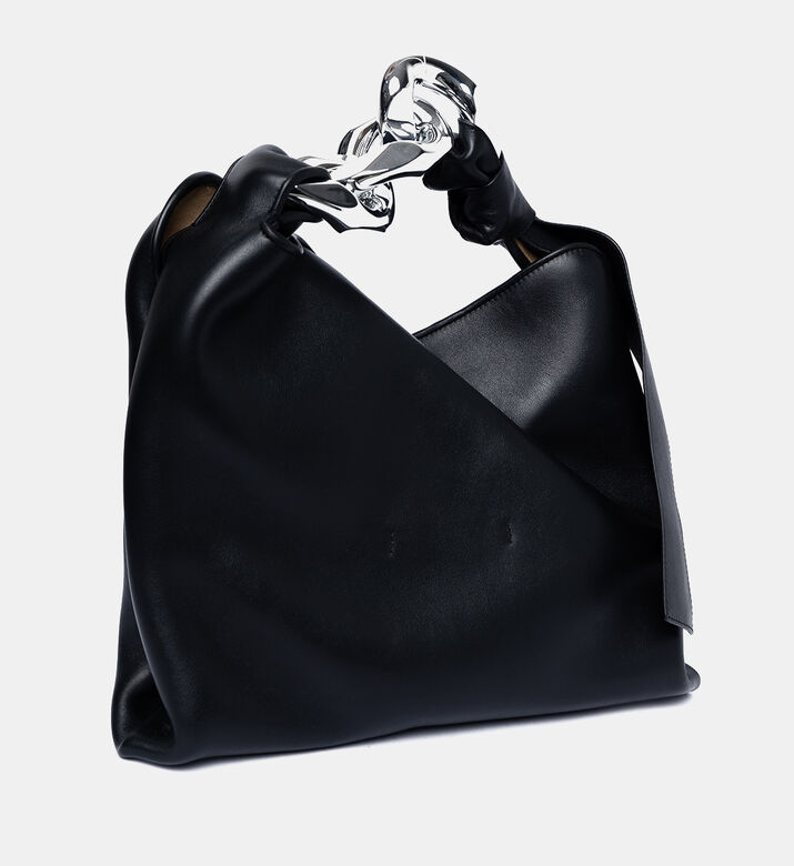 حقيبة هوبو بسلسلة من جلد العجل