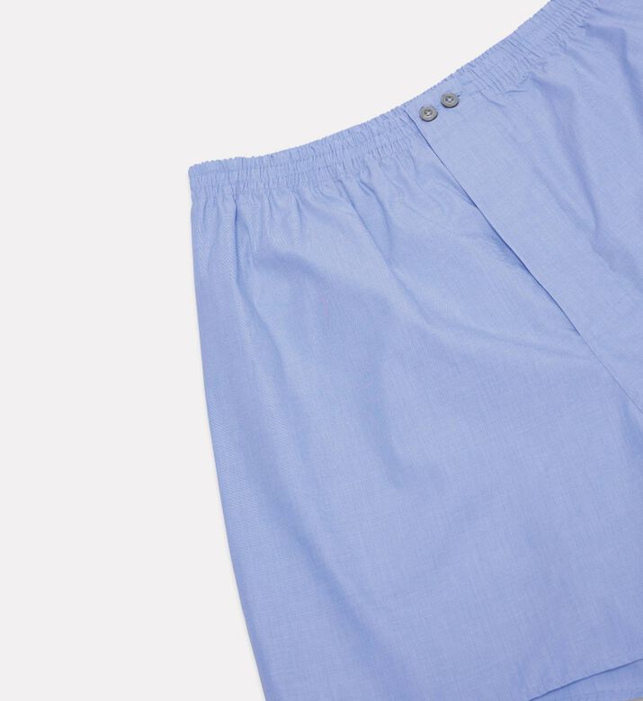 Zimmerli Of Switzerland Woven Cotton Boxer Shorts, Light-blue, Xxl, Packshot View