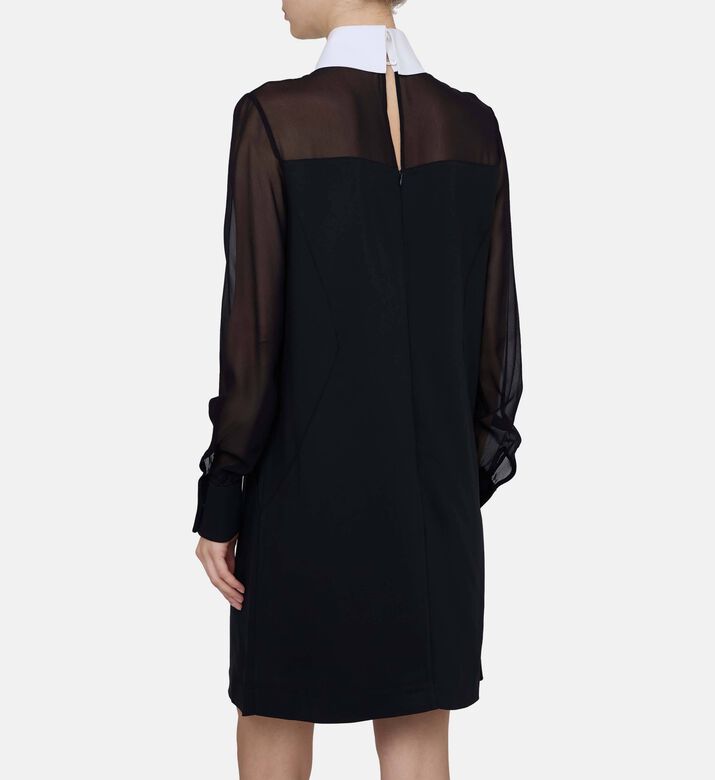 فستان بنمط قميص طويل الأكمام بأزرار أمامية