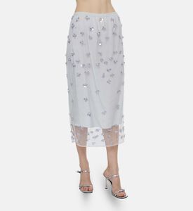 Forte-Forte Metallic Floral Sequins Skirt, Model View