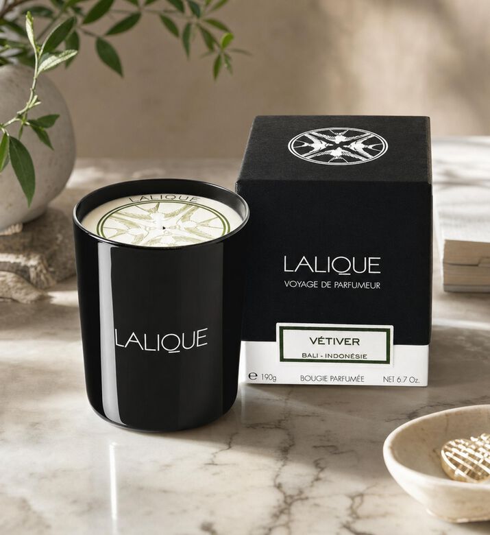 Lalique Bali Vetiver Scented Candle, Model View