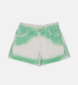 Airbrushed 5-pockets Denim Shorts