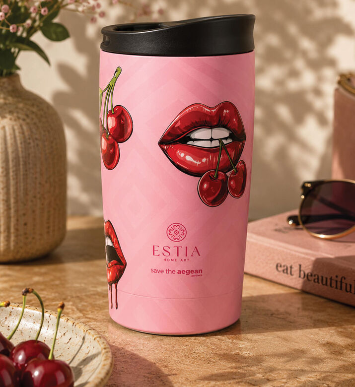 Estia Blush Pop Insulated Travel Mug, Packshot View