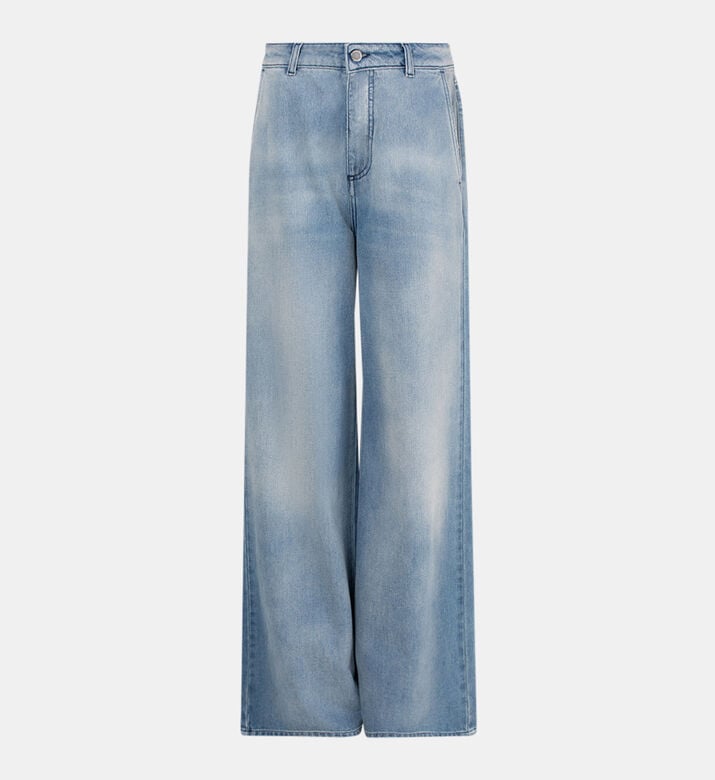 Five-pockets Wide Leg Denim Pants Five-pockets Wide Leg Denim Pants