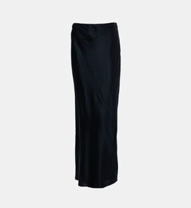 Silk Flared Maxi Skirt