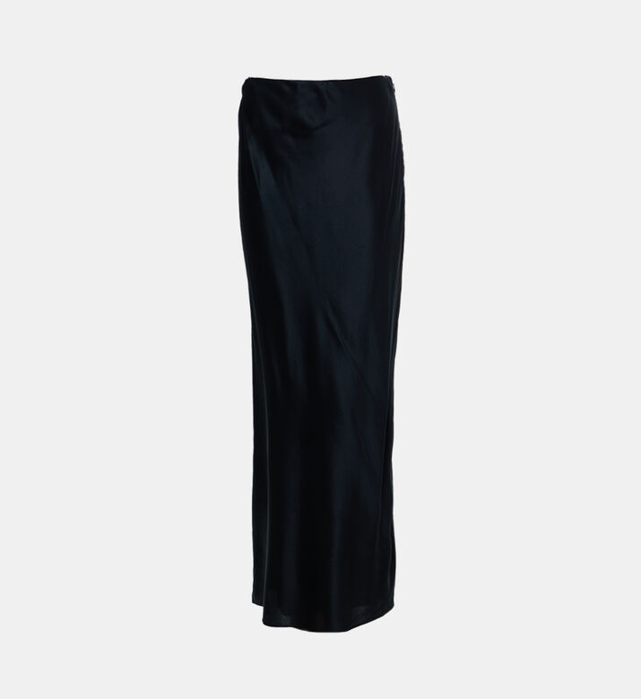 Silk Flared Maxi Skirt