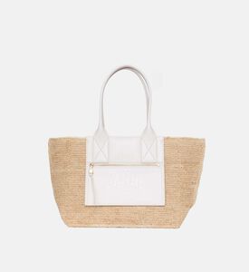 حقيبة يد رافيا متوسطة الحجم