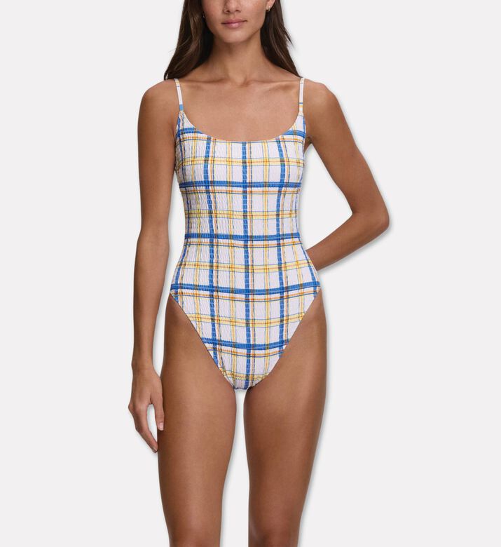 Polo by Ralph Lauren Scoop Neck One-piece Swimsuit, Model View