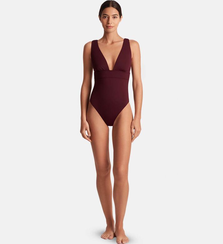 Low Back Squareneck One-piece Swimsuit
