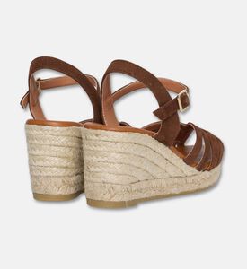 Kanna Cutout Suede Wedge Sandals, Dark-brown, Eu-41, Packshot View