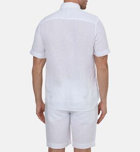 قميص كتان بأكمام قصيرة