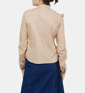 Cotton Cut-out Details Button-down Shirt