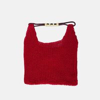 Open-knit Top Handle Bag