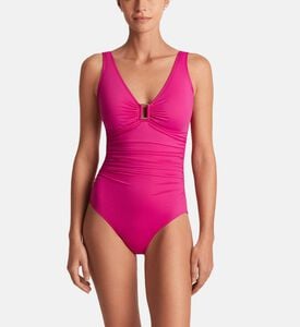 Ring-detail V-neck One-piece Swimsuit Ring-detail V-neck One-piece Swimsuit
