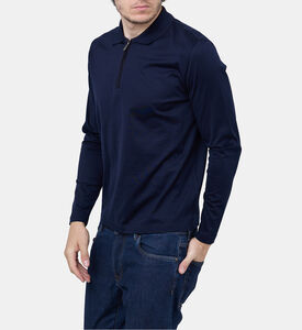 Half-zip Collar Long Sleeve Polo